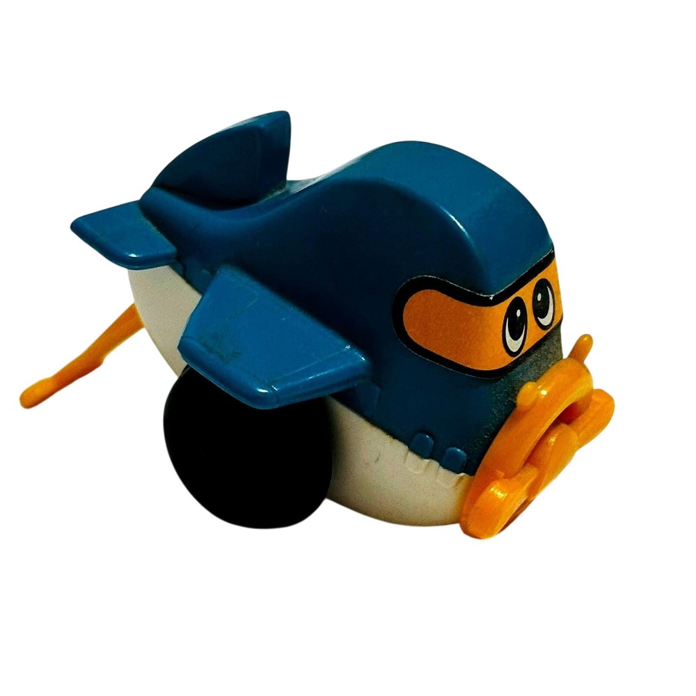 Tomy Wind Up Airplane Toy Kids OS Blue Good Vintage 1978 Singapore Propeller